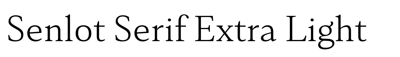 Senlot Serif Extra Light